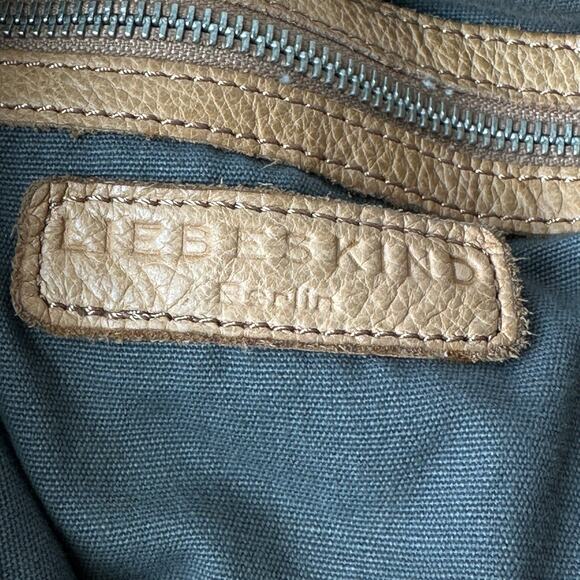 Liebeskind Berlin Hobo Bag Beige Tan Leather Fringe Shoulder Purse 13.5"x13.5x6" - Picture 4 of 11